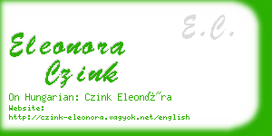eleonora czink business card